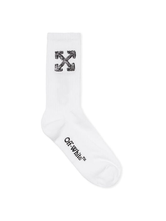 Arrow Scribble Mid Socks OFF WHITE Arrow Scribble Mid Socks WHITE - BLACK OMRA085F25KNI004