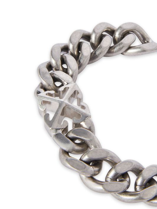 OFF WHITE Arrow Chain Bracelet SILVER OMOA10CC99MET001