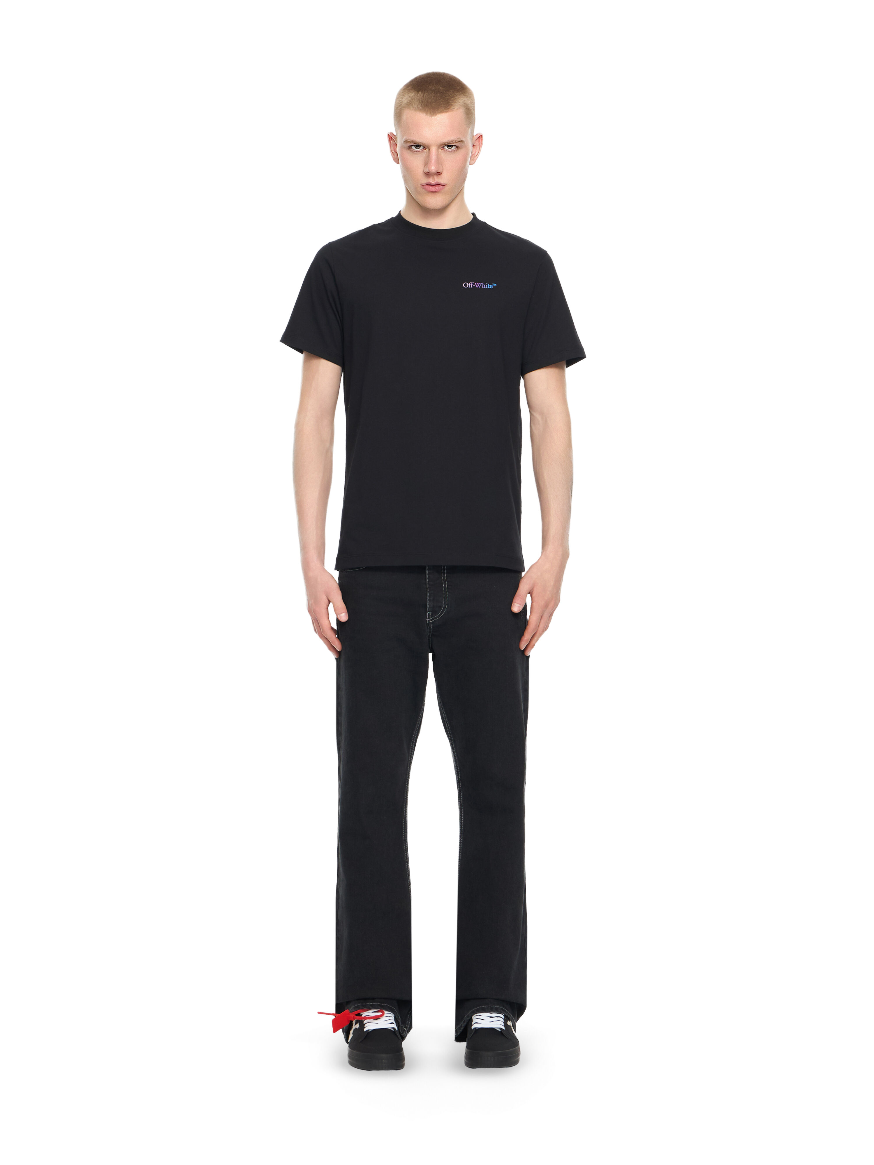 OFF WHITE Slim Fit Gradient S/S T-Shirt BLACK 44OWOS26T052