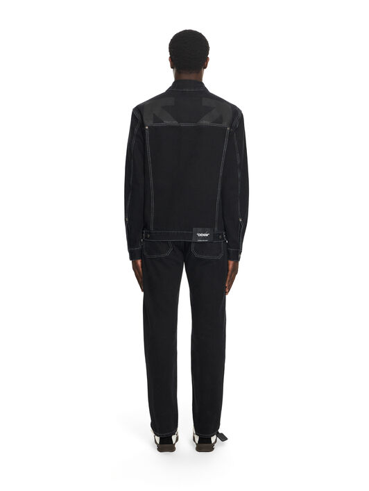 OFF WHITE Half Arrow Tapered Jeans STONE RAW BLACK 44XYA175S26D001