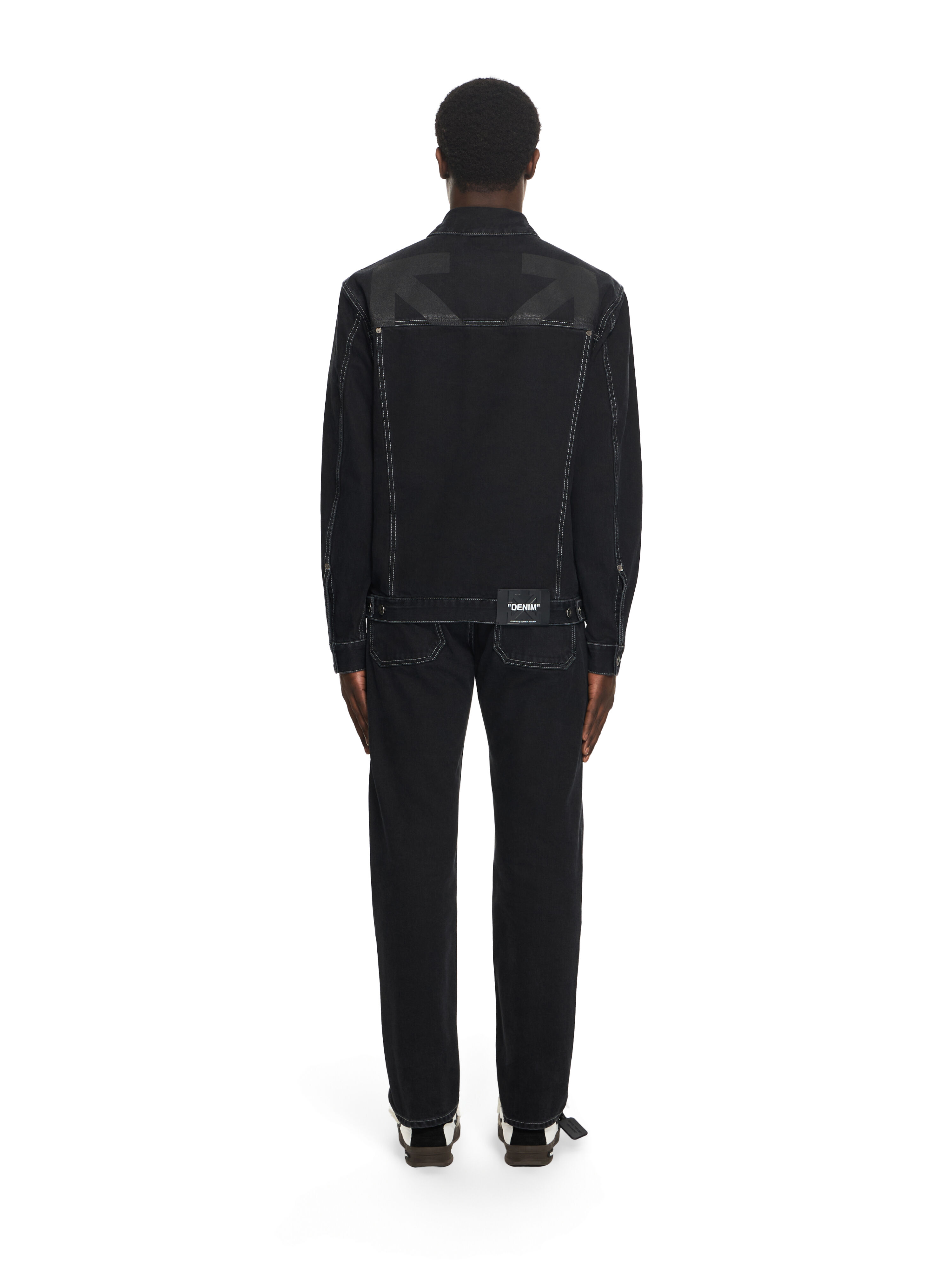 OFF WHITE Half Arrow Tapered Jeans STONE RAW BLACK 44XYA175S26D001