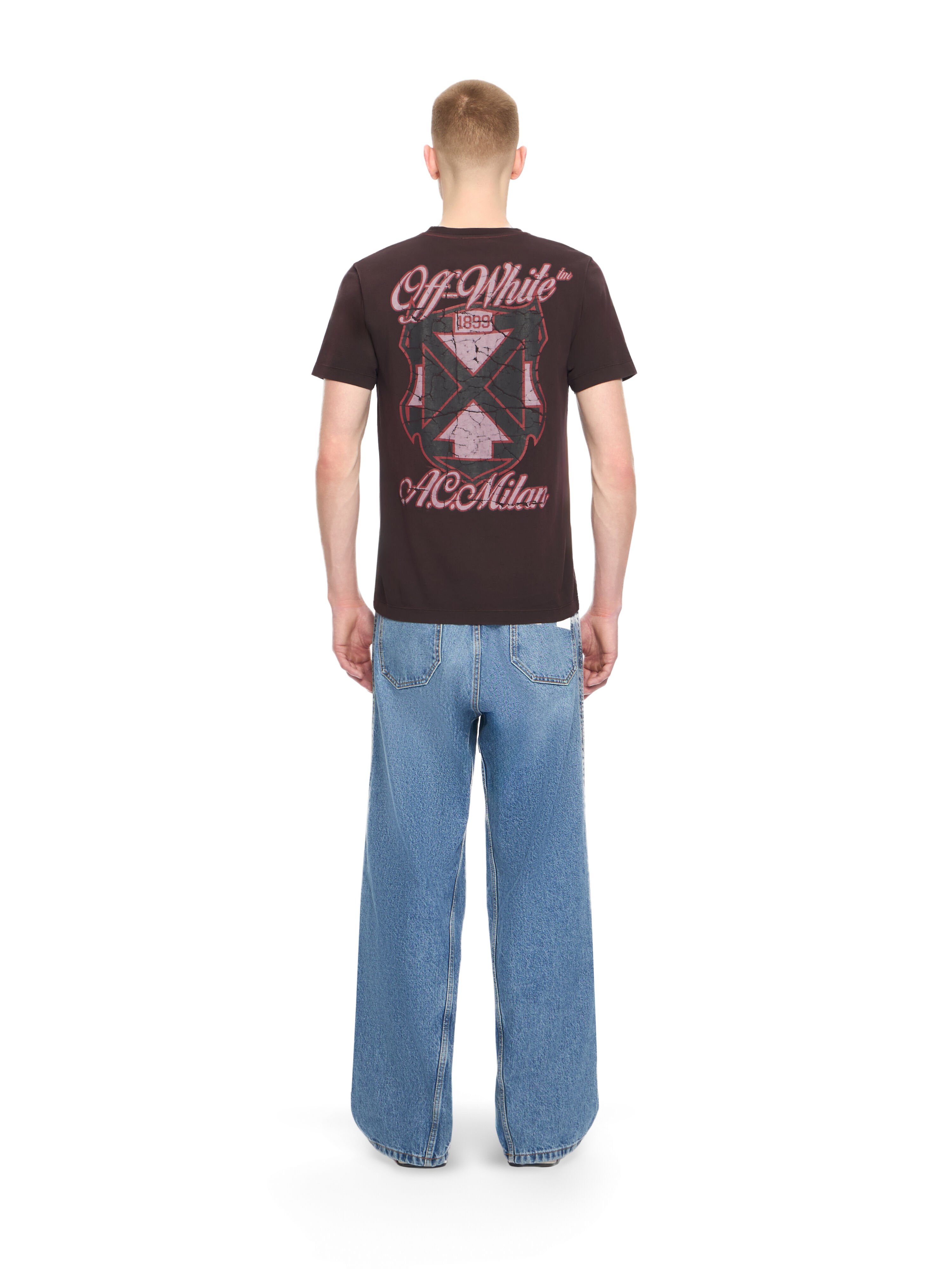 OFF WHITE Off-White™ c/o AC Milan Slim T-Shirt BLACK RED 44MAA027G25J00N