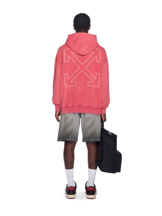 Outline Arrow Skate Hoodie OFF WHITE Outline Arrow Skate Hoodie VINTAGE CHILI PEPPER - WHITE OMBB085F25FLE00K