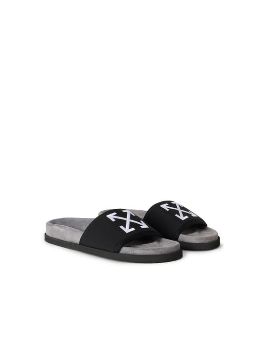 OFF WHITE Arrow Nylon Slider Black OWIU004F25FAB001
