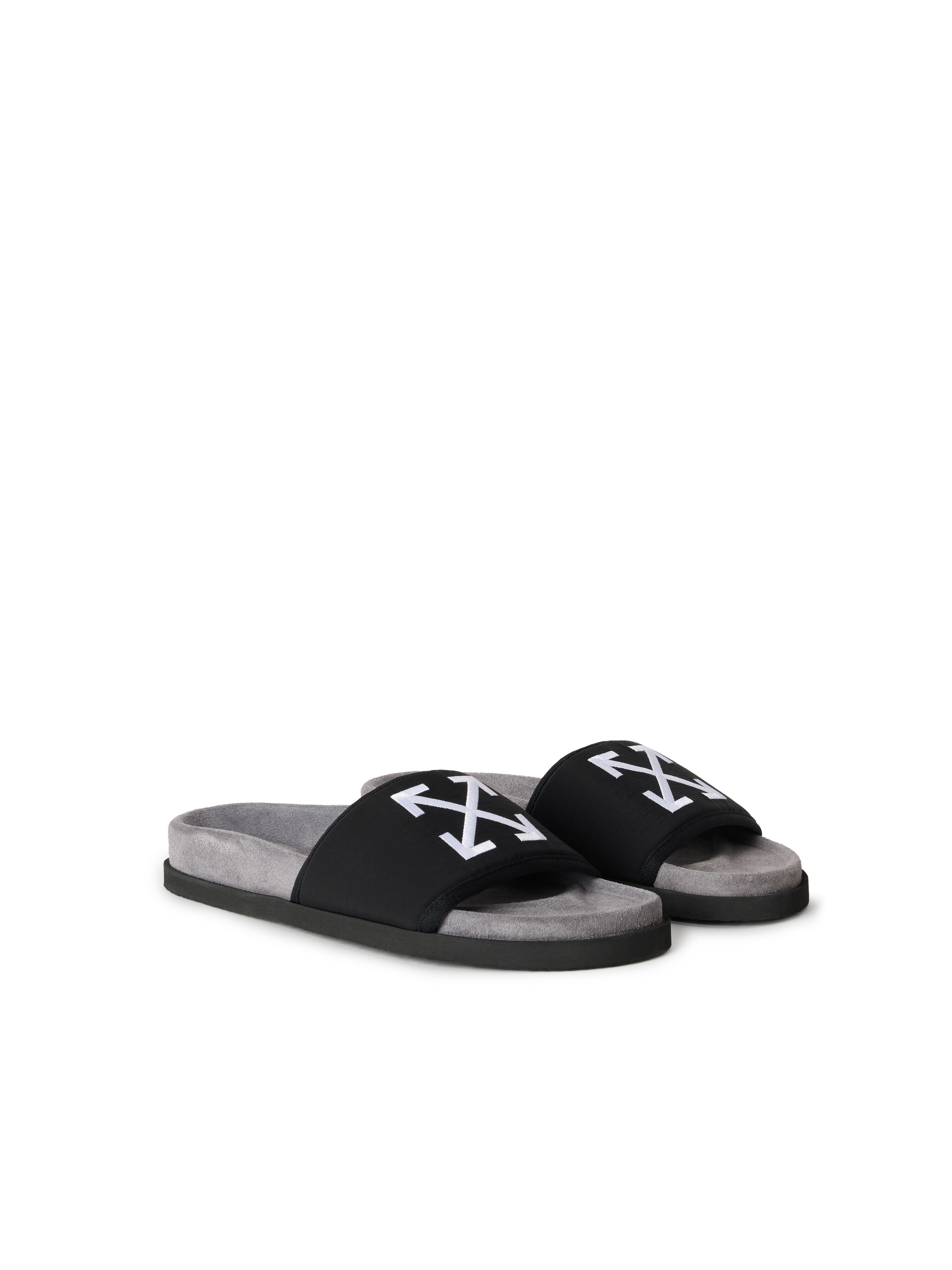OFF WHITE Arrow Nylon Slider Black OWIU004F25FAB001