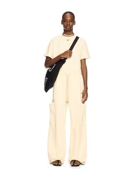 OFF WHITE T-Shirt Bianca Con Motivo Cloud Arrow NEUTRI OWAA089S25JER005