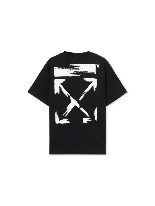 OFF WHITE Arrow Paint Tee S/S BLACK 44BAA002S26J006
