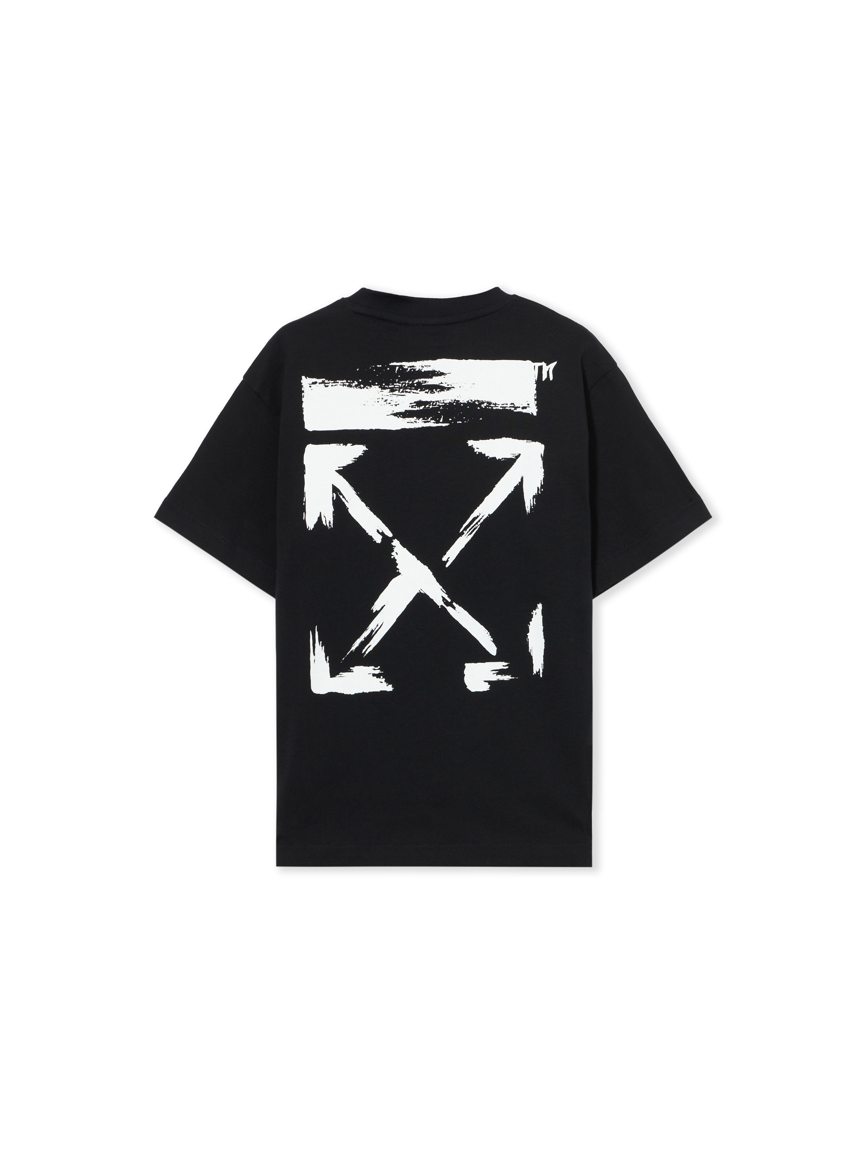 OFF WHITE Arrow Paint Tee S/S BLACK 44BAA002S26J006