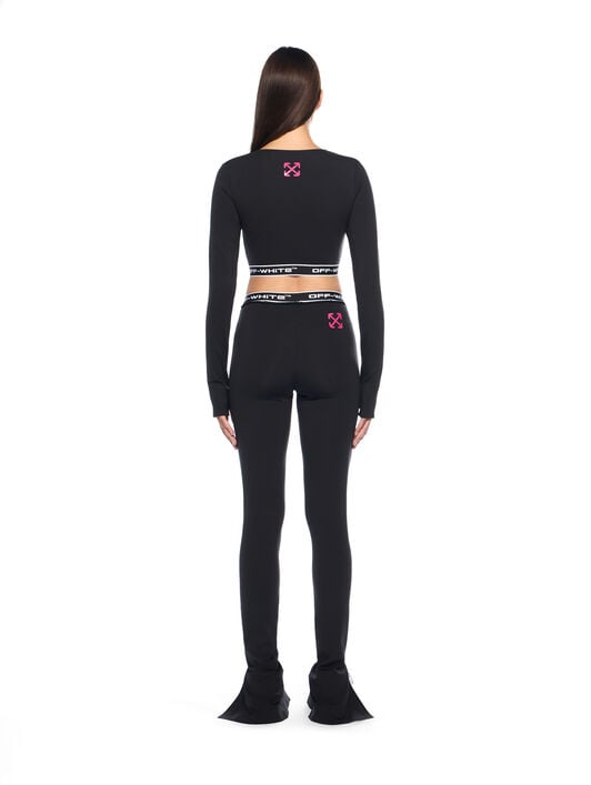 Logoband Split Leggings OFF WHITE Logoband Split Leggings BLACK - FUCHSIA OWVV01DF25JER001