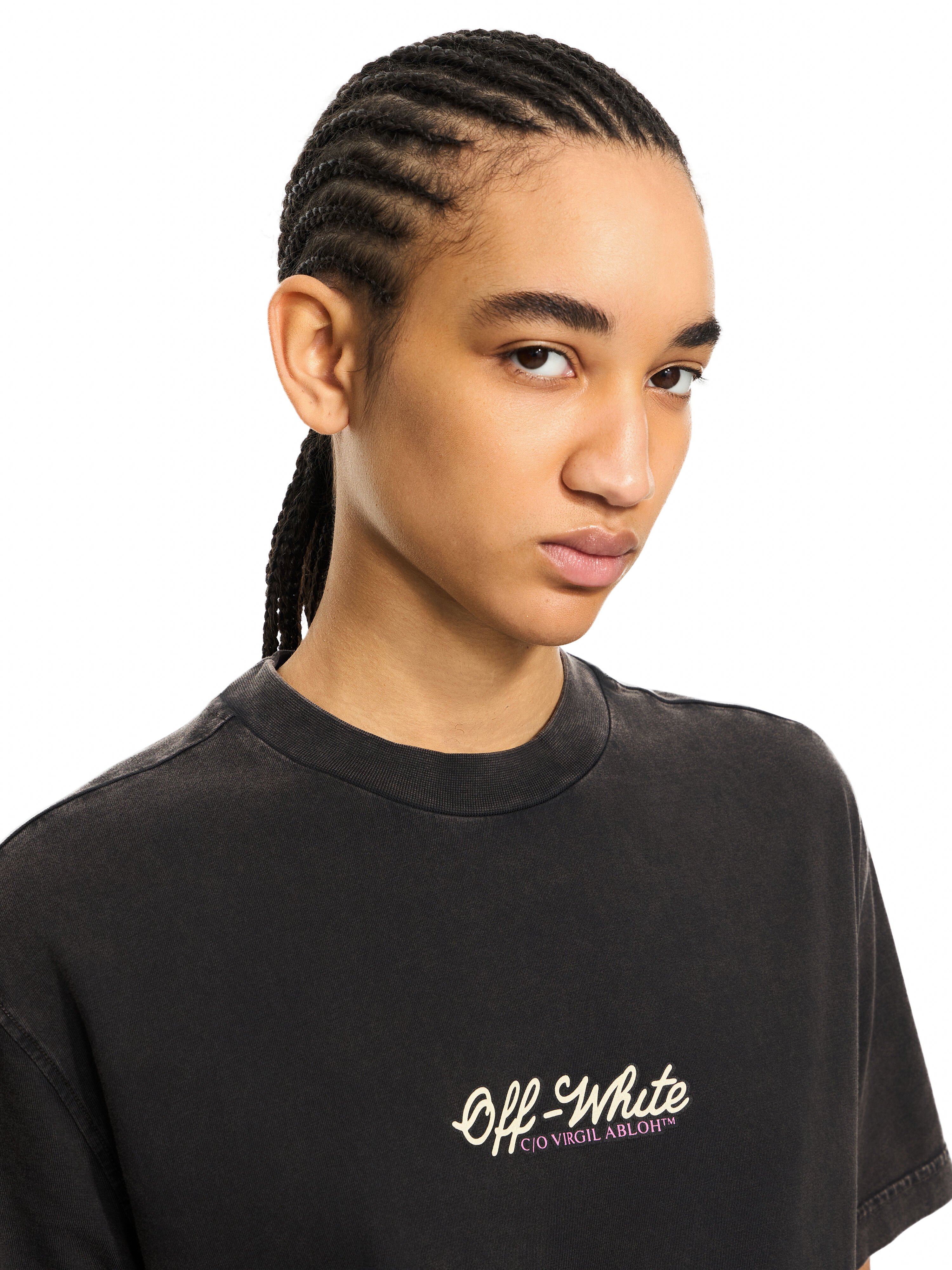 OFF WHITE Royal Jwls Reg Tee Marble Black-Lemon Icing 2AA089S26JER008