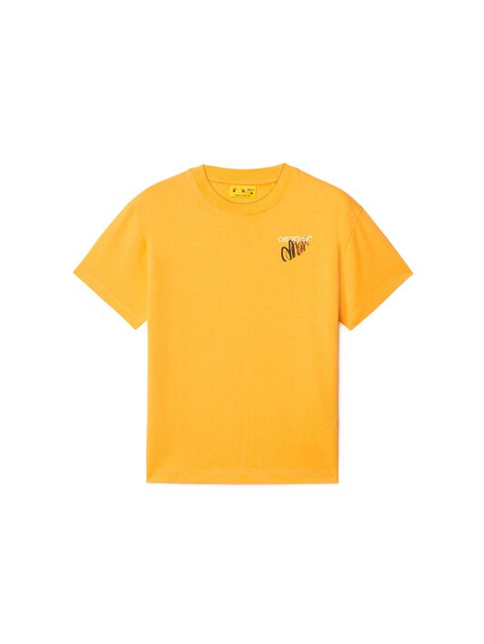 OFF WHITE T-Shirt Mit Skizzen Pfeil GELB OBAA002S25JER00A