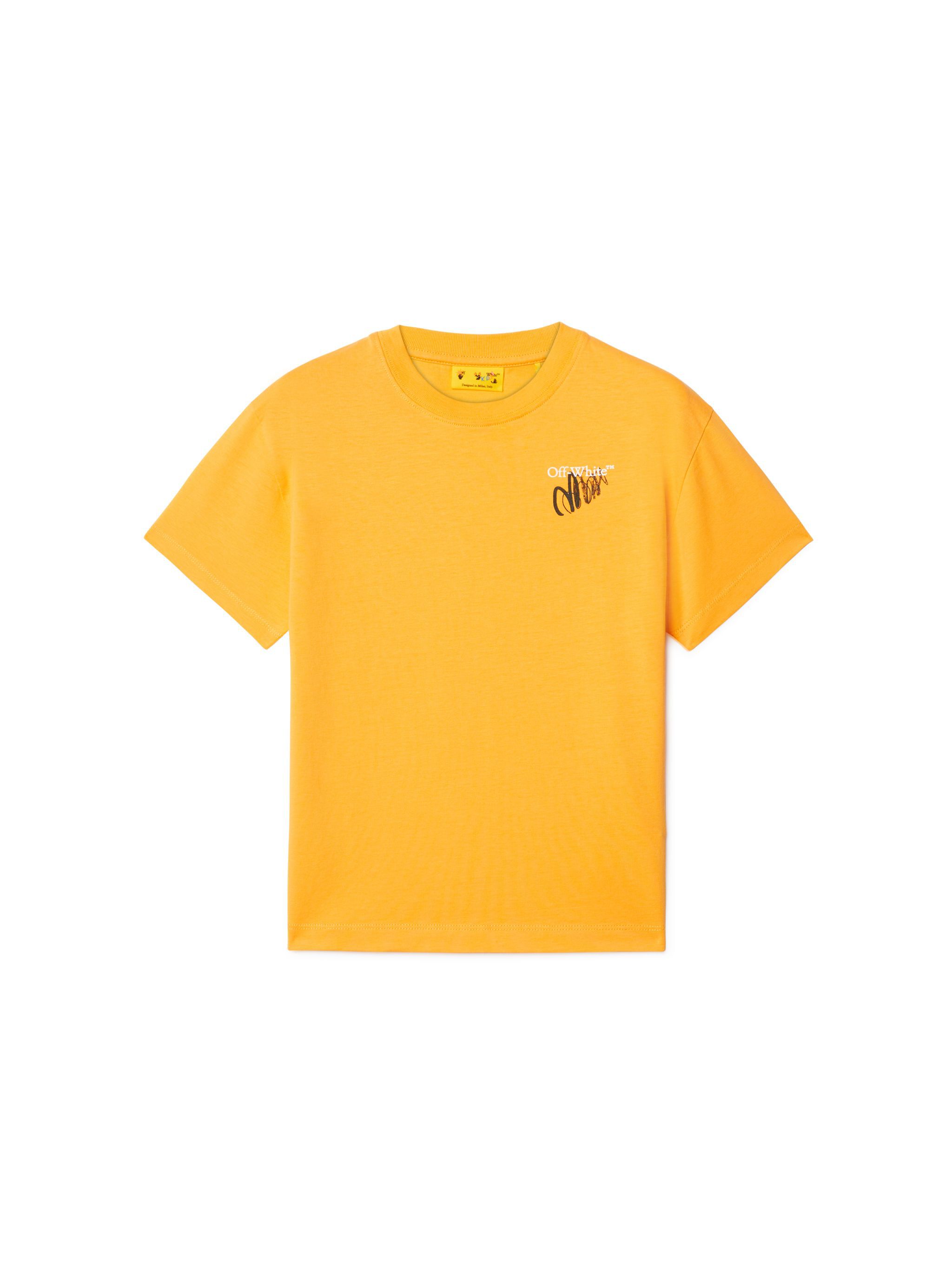 OFF WHITE T-Shirt Mit Skizzen Pfeil GELB OBAA002S25JER00A
