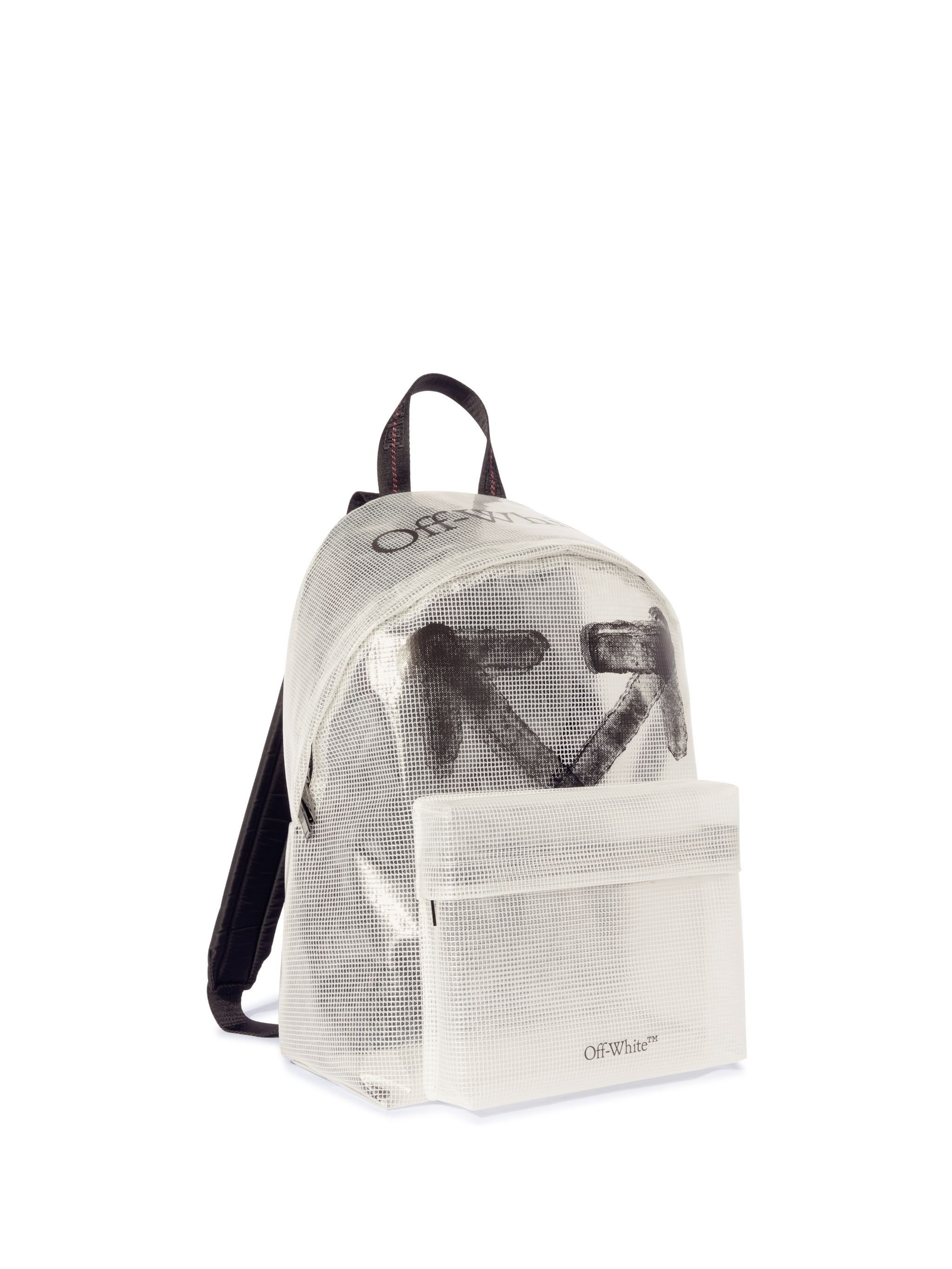 OFF WHITE Transparent/ Schwarz Ripstop Heritage Rucksack WEISS OMNB124S25FAB001