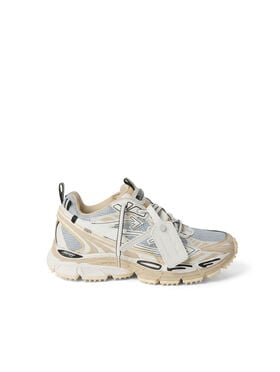 OFF WHITE Be Right Back Mesh Sneakers LIGHT GREY - CARAMEL OMIA295S26FAB001