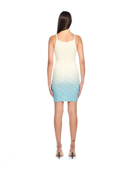 OFF WHITE Gradient Logo Terry Dress LIGHT BLUE - BEIGE OWDB56FT25JER001