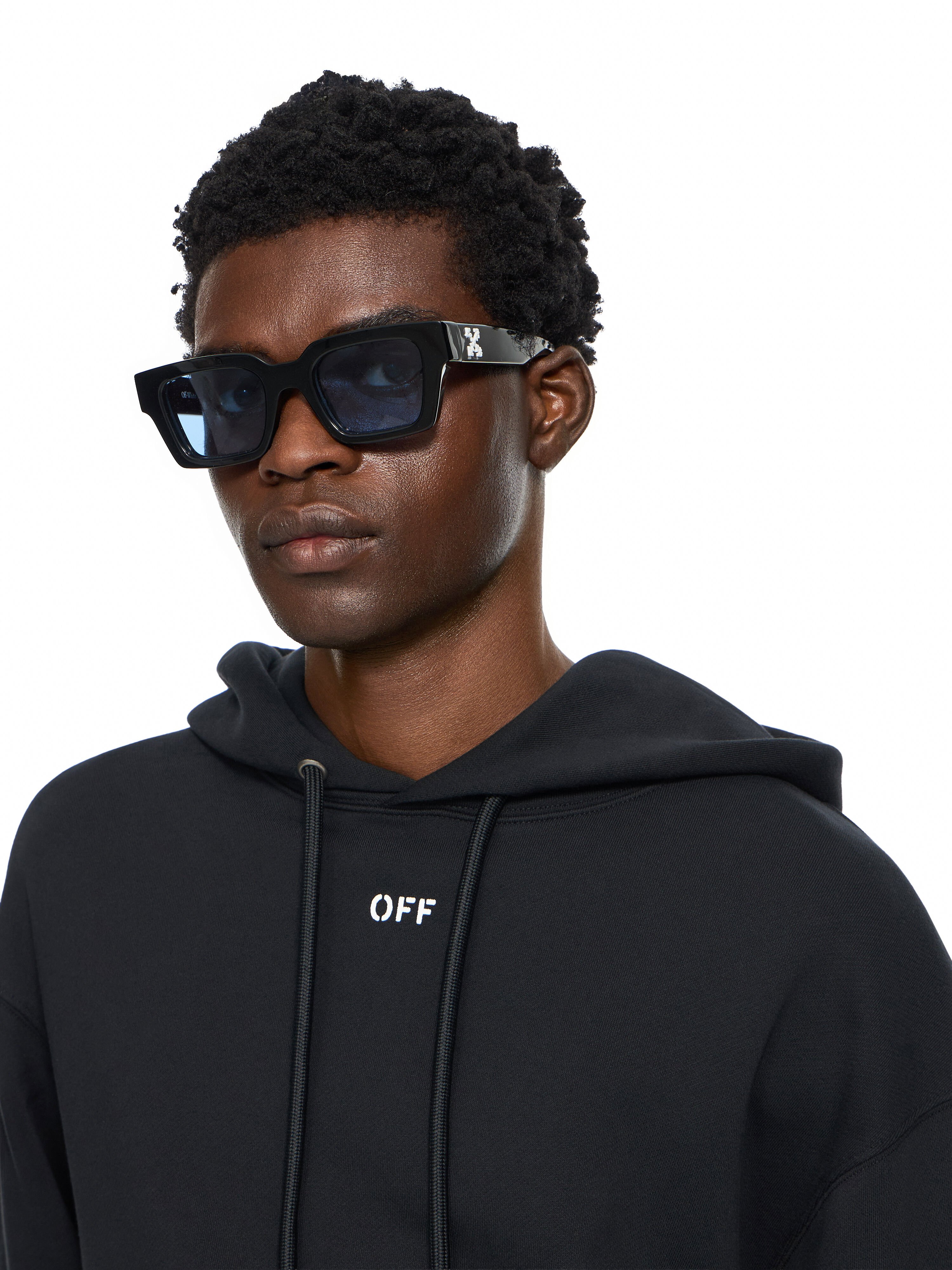 OFF WHITE Industrial Half Arrow Hoodie BLACK 44MBB12NF26F003