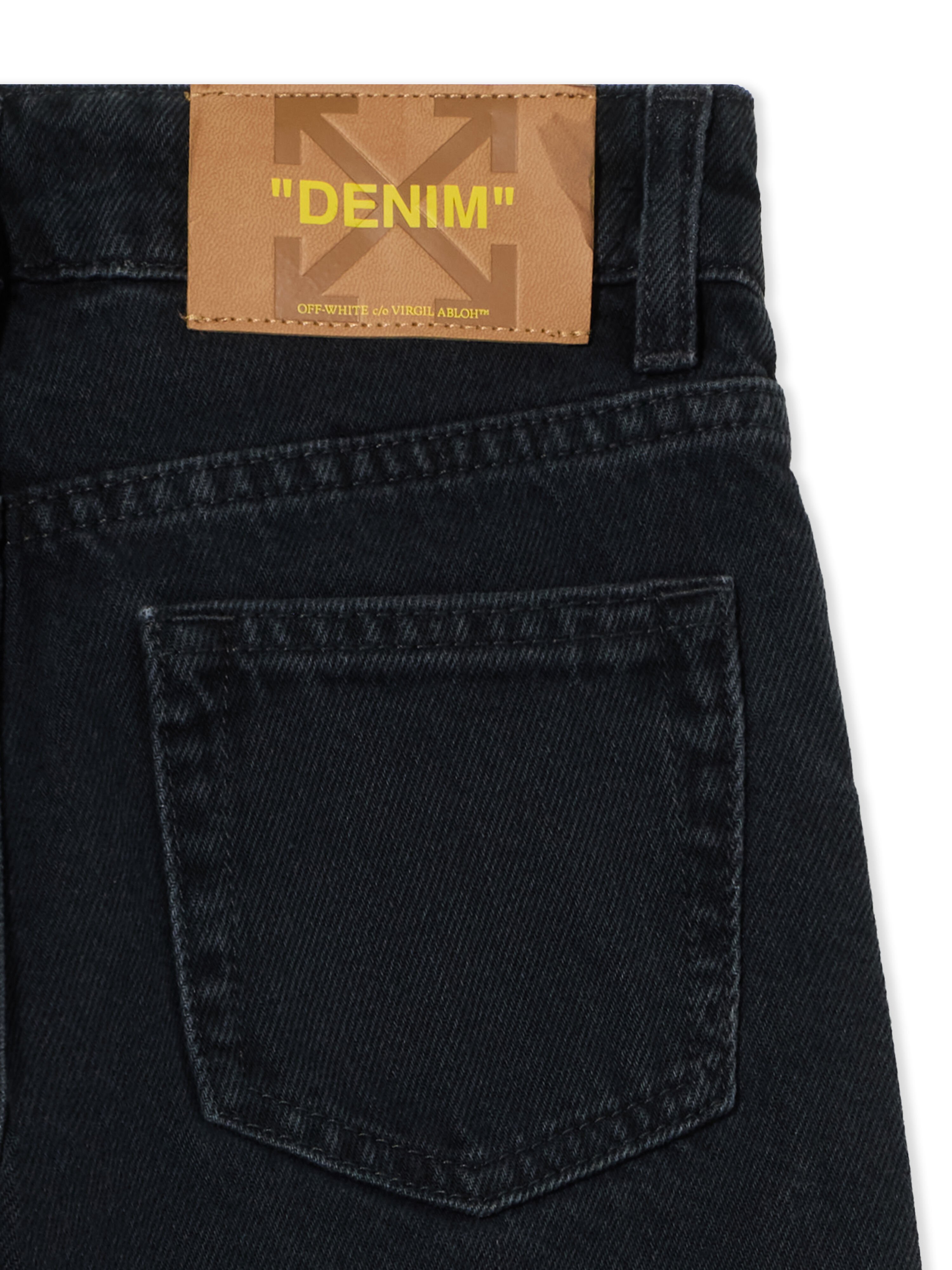 Diagonal Marker Denim Pants OFF WHITE Diagonal Marker Denim Pants RAW BLACK 44BYA005F26D001