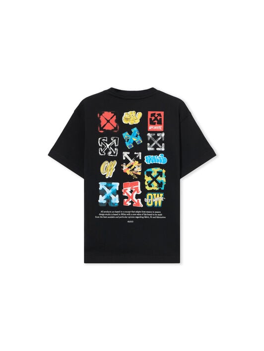 OFF WHITE Ow Multilogo Tee S/S BLACK 44BAA002S26J007
