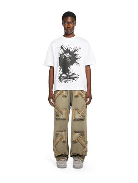 OFF WHITE Desert Arrow Skate S/S Tee WHITE - HIGH RISK RED OMAA120W25JER002