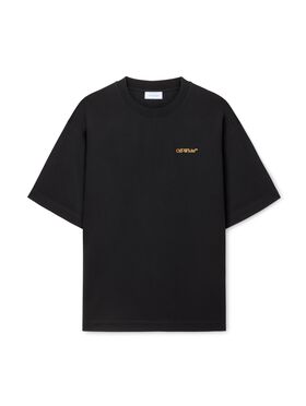 OFF WHITE Schwarzes T-Shirt Mit Pfeil-Motiv BLACK OMAA120S25JER00D