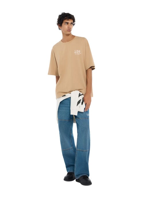 L/AB Diagonal Oversized T-Shirt LAB L/AB Diagonal Oversized T-Shirt CORNSTALK 44LABF26T054