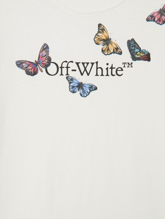 OFF WHITE Butterfly Bookish  T-Shirt WHITE OGAA001S25JER003
