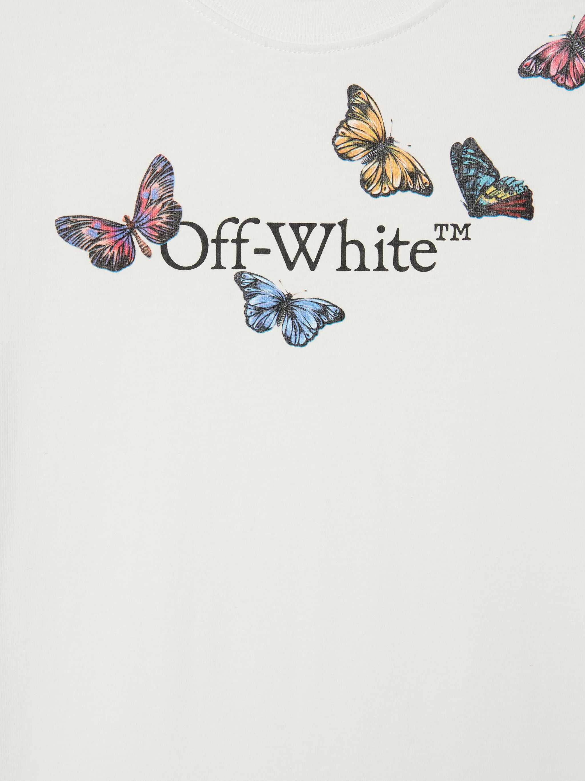 OFF WHITE Butterfly Bookish  T-Shirt WHITE OGAA001S25JER003