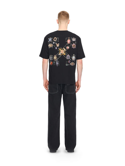 OFF WHITE Jewel Arrow Skate S/S Tee BLACK 44MAA120S26J003