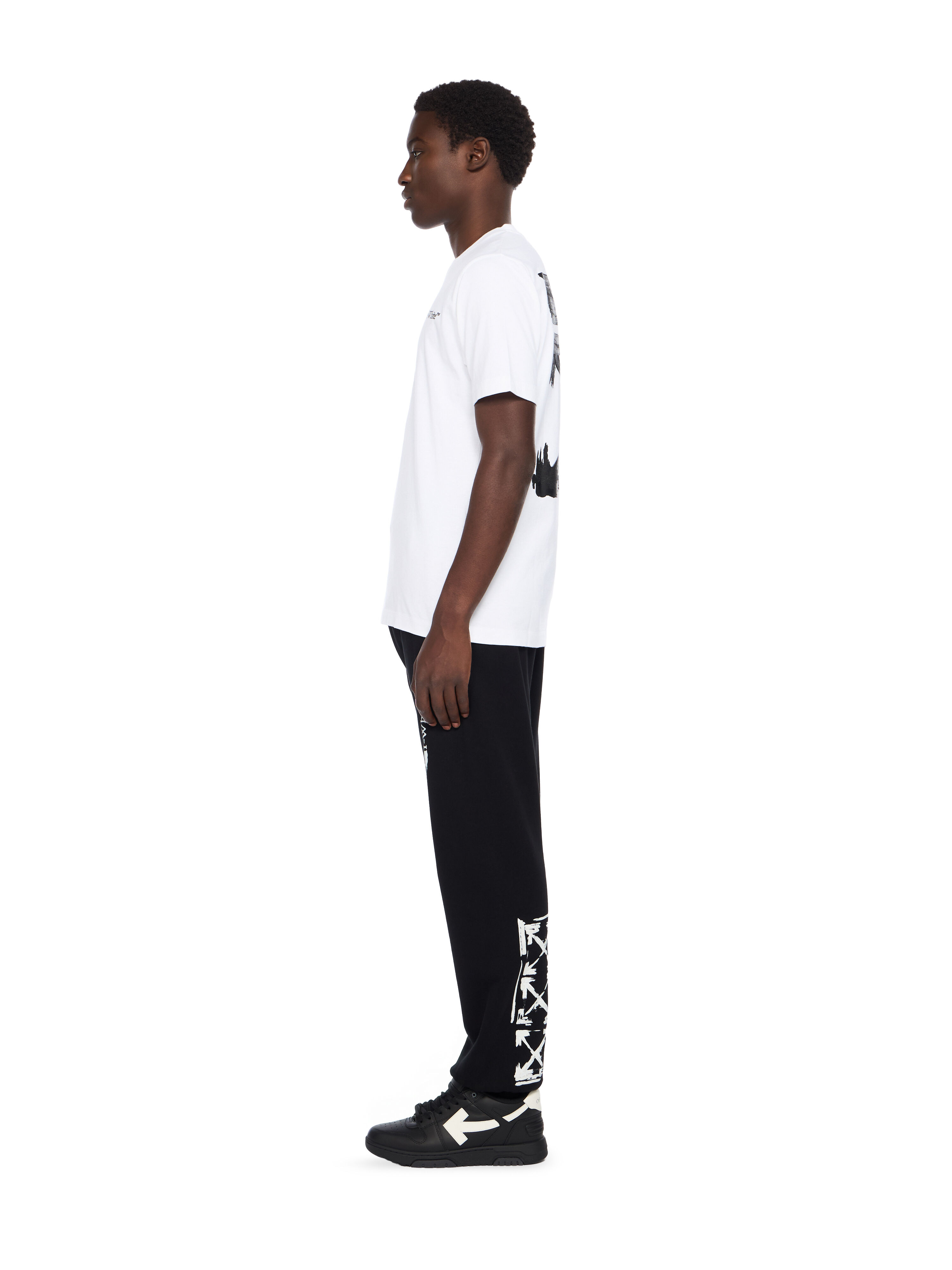 OFF WHITE Ink Arrow Slim Logo Tee WHITE - BLACK OMAA027F25JER007
