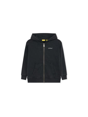 OFF WHITE Arrow Monogram Zip-Up Hoodie BLACK 44BBE001F26F004