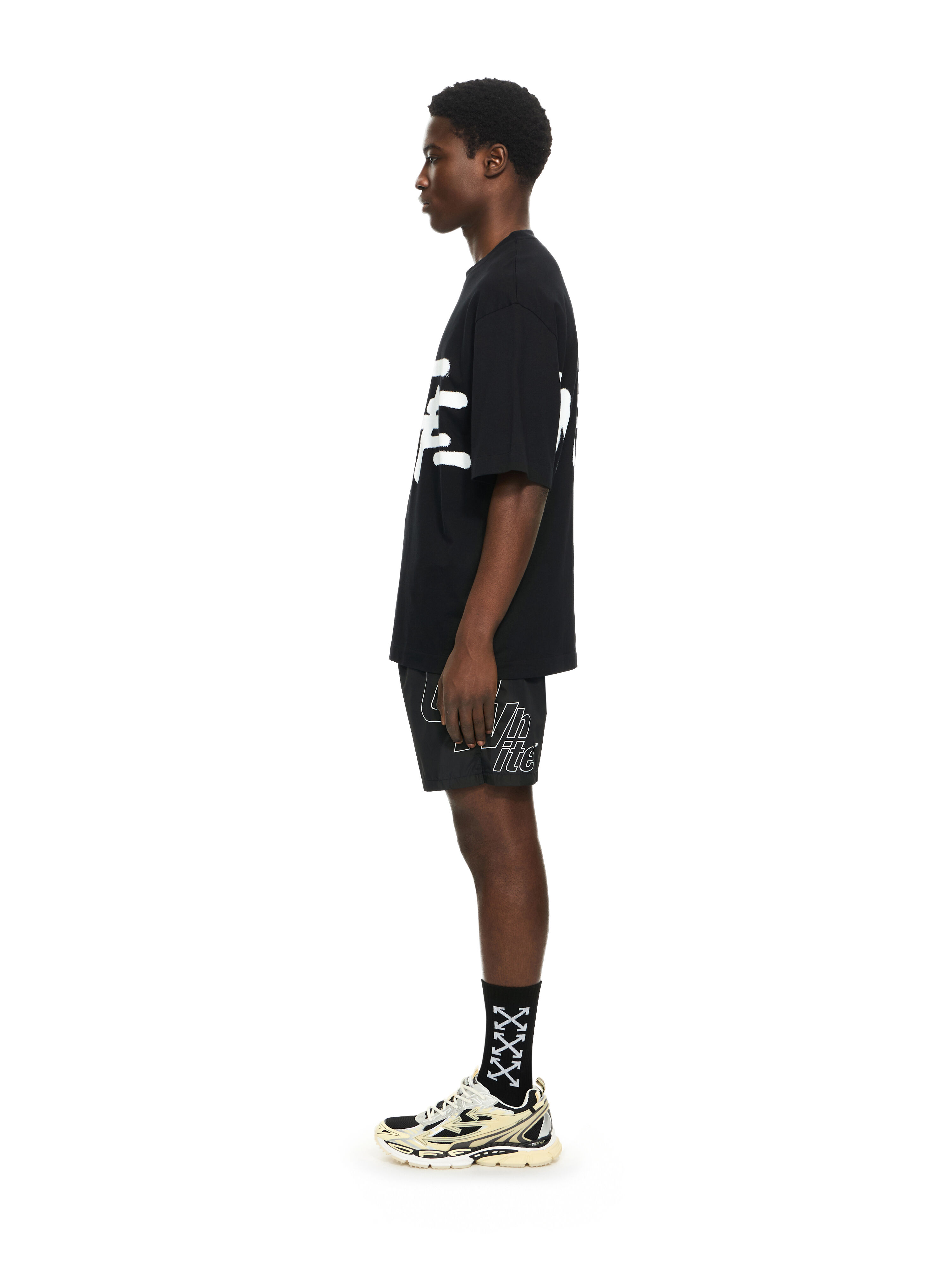 Spray Logo Skate T-shirt in BLACK for Men | Off-White™