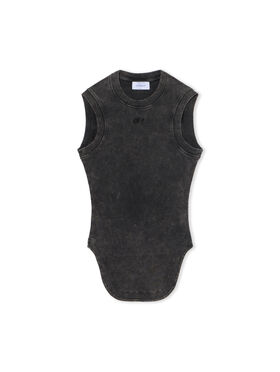 OFF WHITE OFF STAMP RIB KAT TOP MARBLE BLACK-BLACK OWAD26XF25JER001