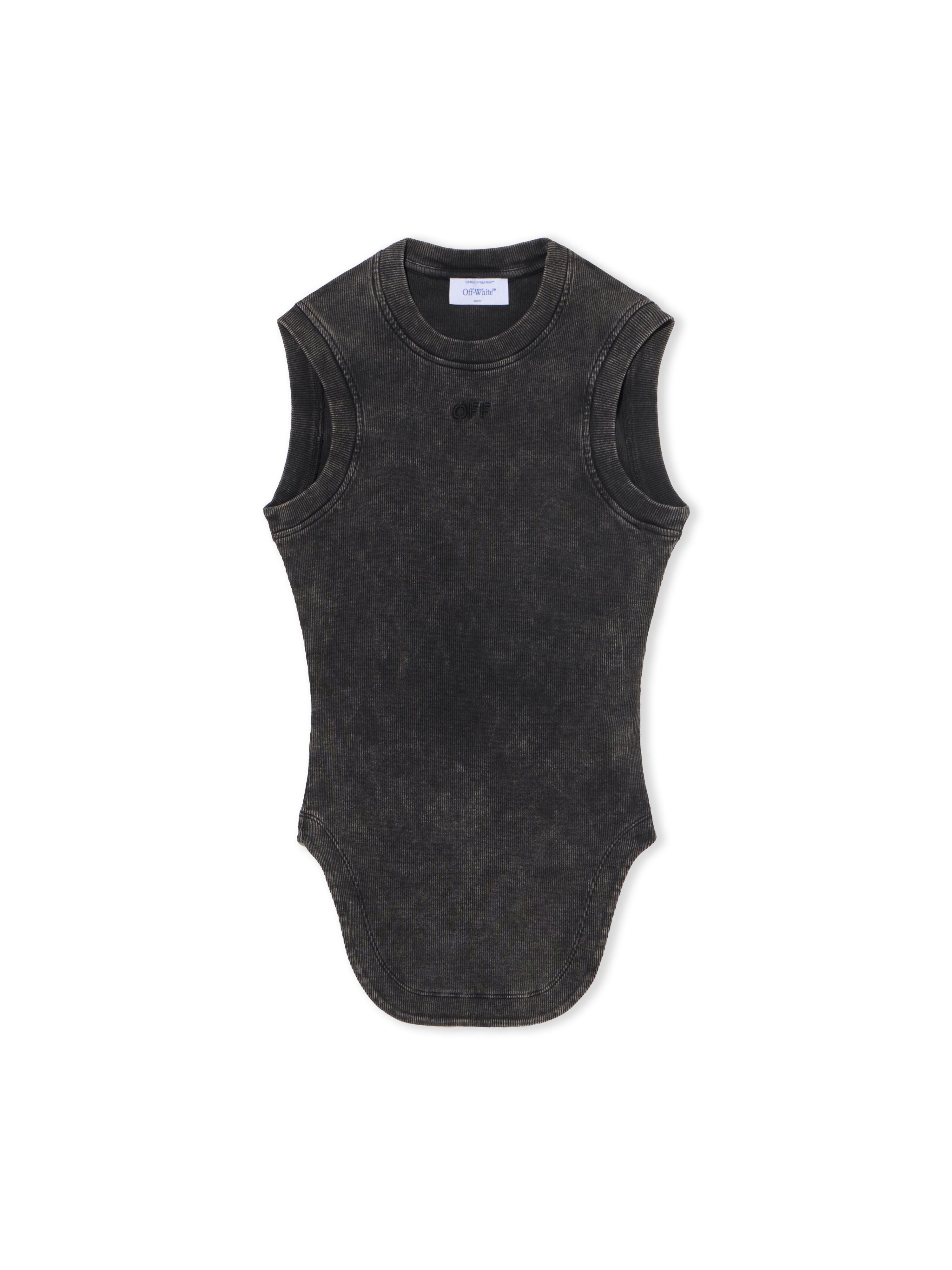 OFF WHITE Off Stamp Rib Kat Top MARBLE BLACK-BLACK OWAD26XF25JER001