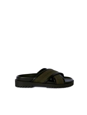 OFF WHITE Grün/Schwarz Chicago Crisscross Sandalen GRÜN OMIH002S25FAB001