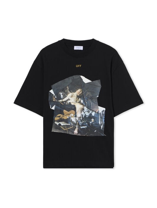 Cupid Paper Skate Short Sleeve Logo Tee OFF WHITE Cupid Paper Skate Short Sleeve Logo Tee BLACK - OCHER YELLOW OMAA120F25JER00R