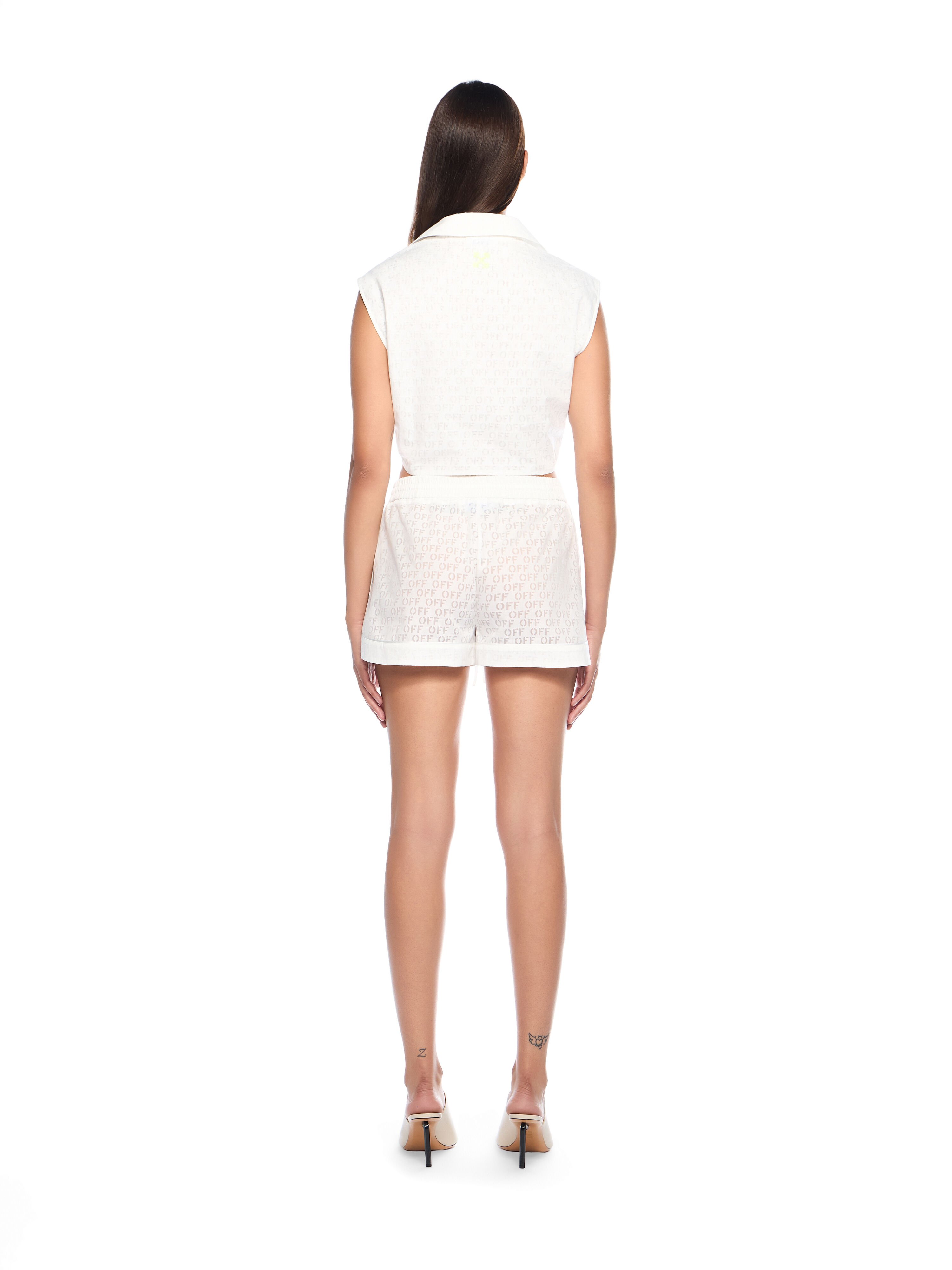 OFF WHITE Off Stamp Sleeveless Shirt WHITE - YELLOW OWGA09ET25FAB002