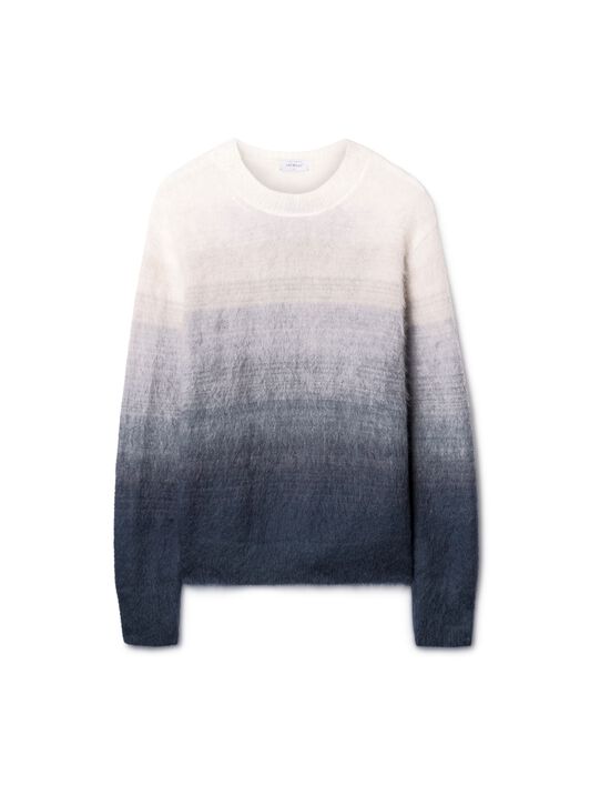 Mohair Arrow Gradient Knit Crewneck OFF WHITE Mohair Arrow Gradient Knit Crewneck GREY OMHE170F24KNI001