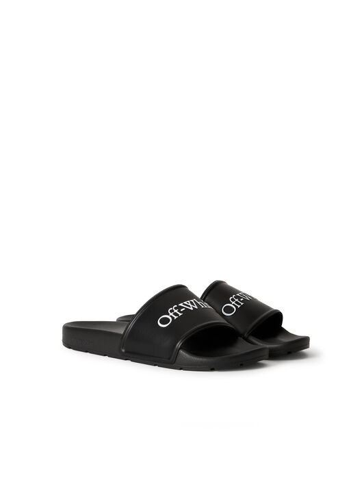 OFF WHITE Sandali Slider Bookish BLACK/WHITE OMIU002S26MAT002