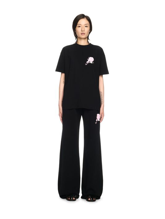 OFF WHITE Black Rose Arrow T-Shirt BLACK OWAA089S25JER001