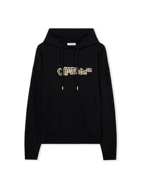 OFF WHITE Cloudy Arrow Skate Hoodie BLACK - DOUBLE CREAM OMBB085F25FLE00L