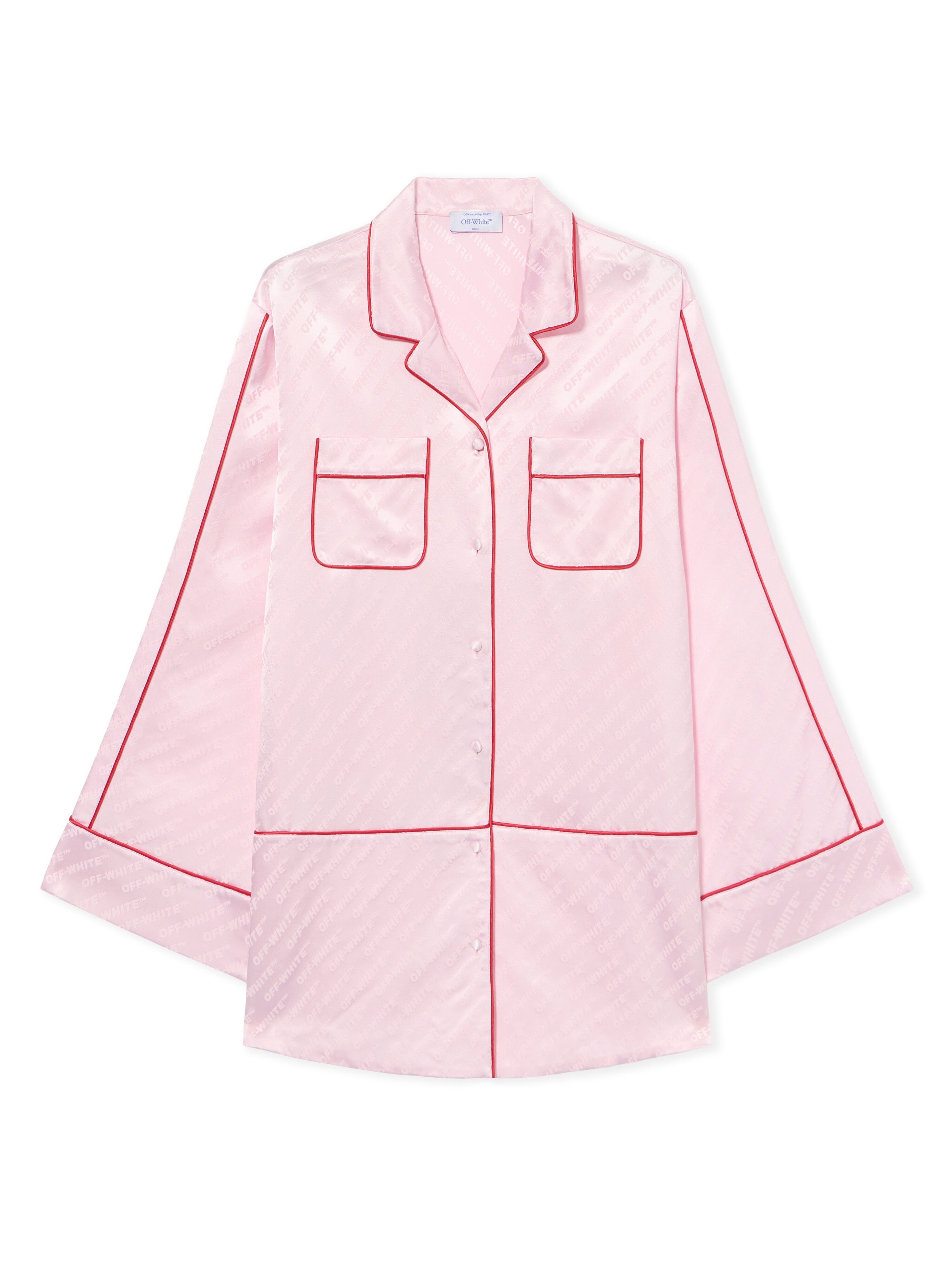 Jacquard Off-White Satin New Roxy Pajama Dress OFF WHITE Jacquard Off-White Satin New Roxy Pajama Dress Soft Pink-No Color 2DG00GS26FAB001