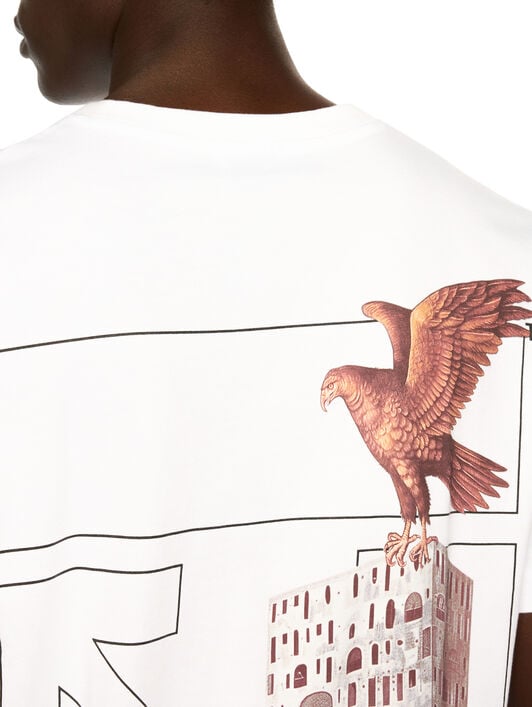 BUILDING ARROW SLIM S/S TEE OFF WHITE BUILDING ARROW SLIM S/S TEE WHITE - BLACK OMAA027F25JER002
