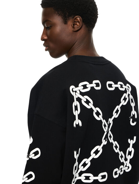 Chain Arrow Skate Sweatshirt OFF WHITE Chain Arrow Skate Sweatshirt BLACK 44MBA054F5007