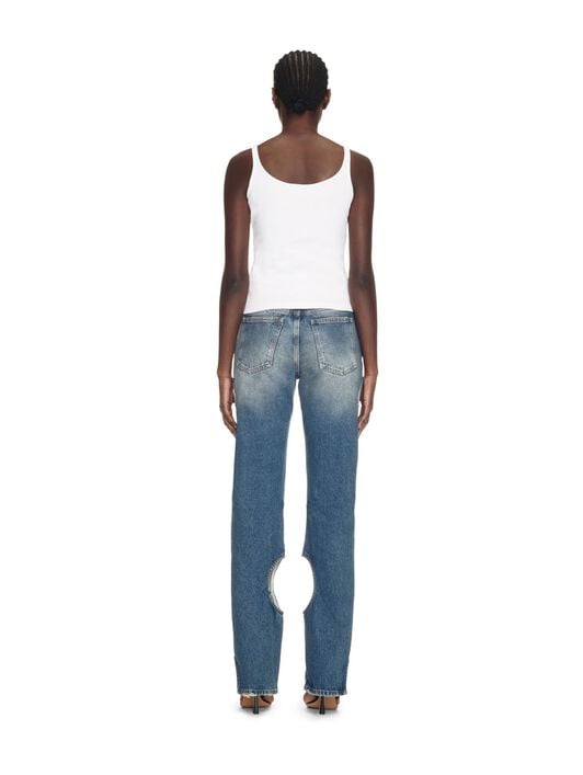 OFF WHITE Off Stamp Rib Tank Top White-Black 2AD072C99JER002