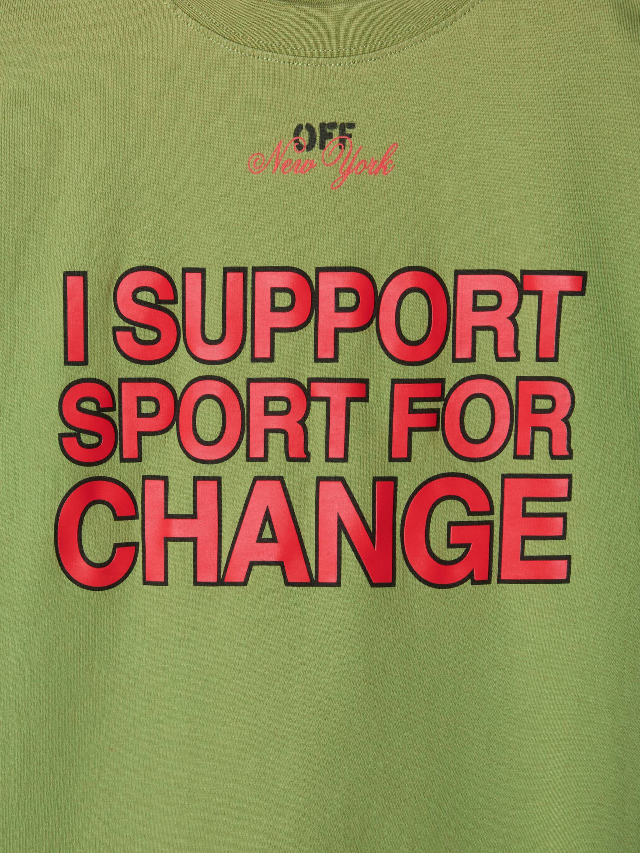 OFF WHITE Off-White™ C/O Ac Milan I Support T-Shirt GREEN OMAA027T25JER00U