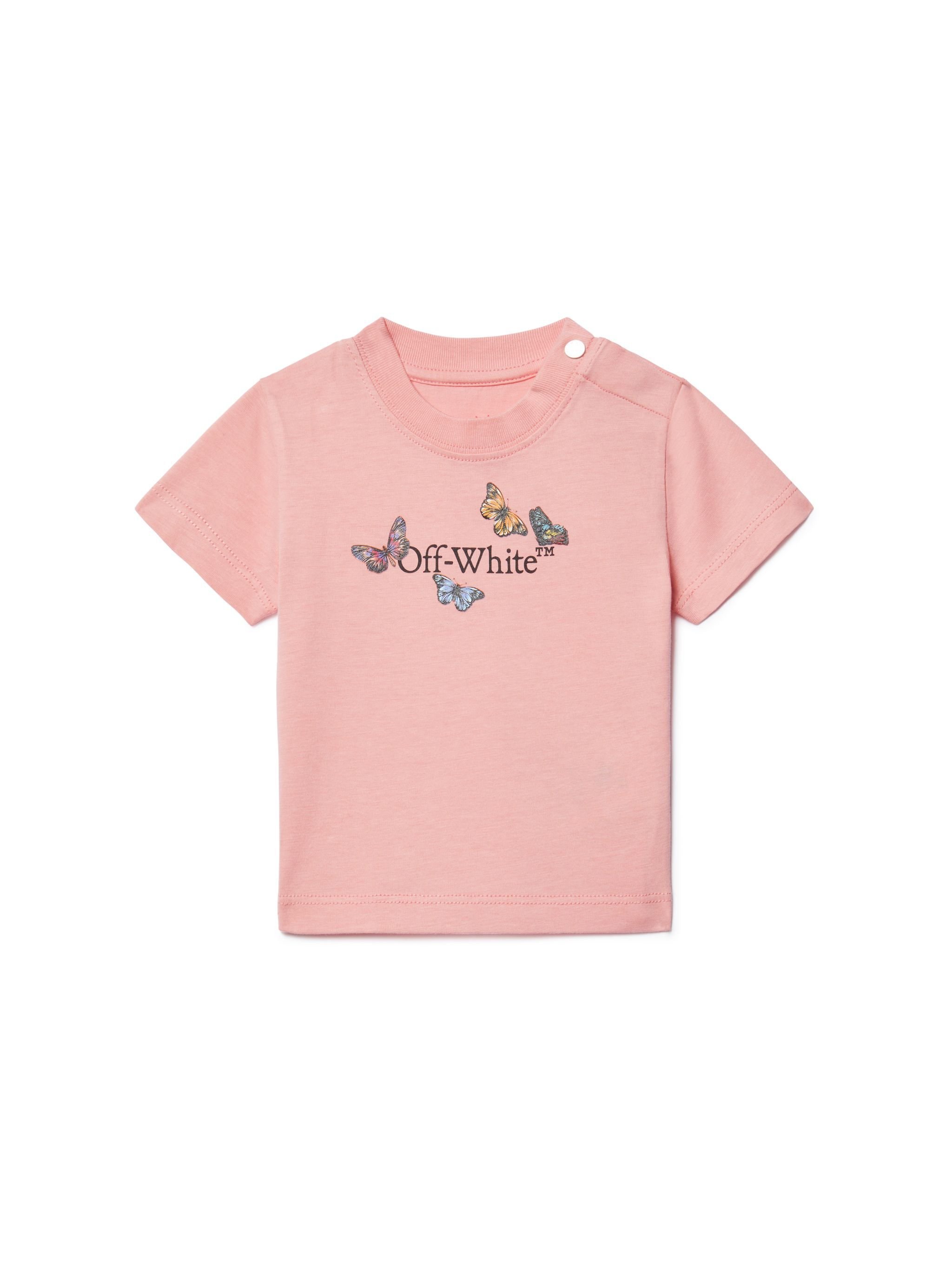 OFF WHITE Butterfly Bookish T-Shirt PINK OGXB001S25JER002