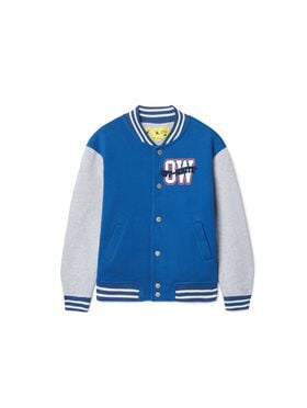 OFF WHITE Varsity Arrow Jacket BLUE OBEH004S25FLE001