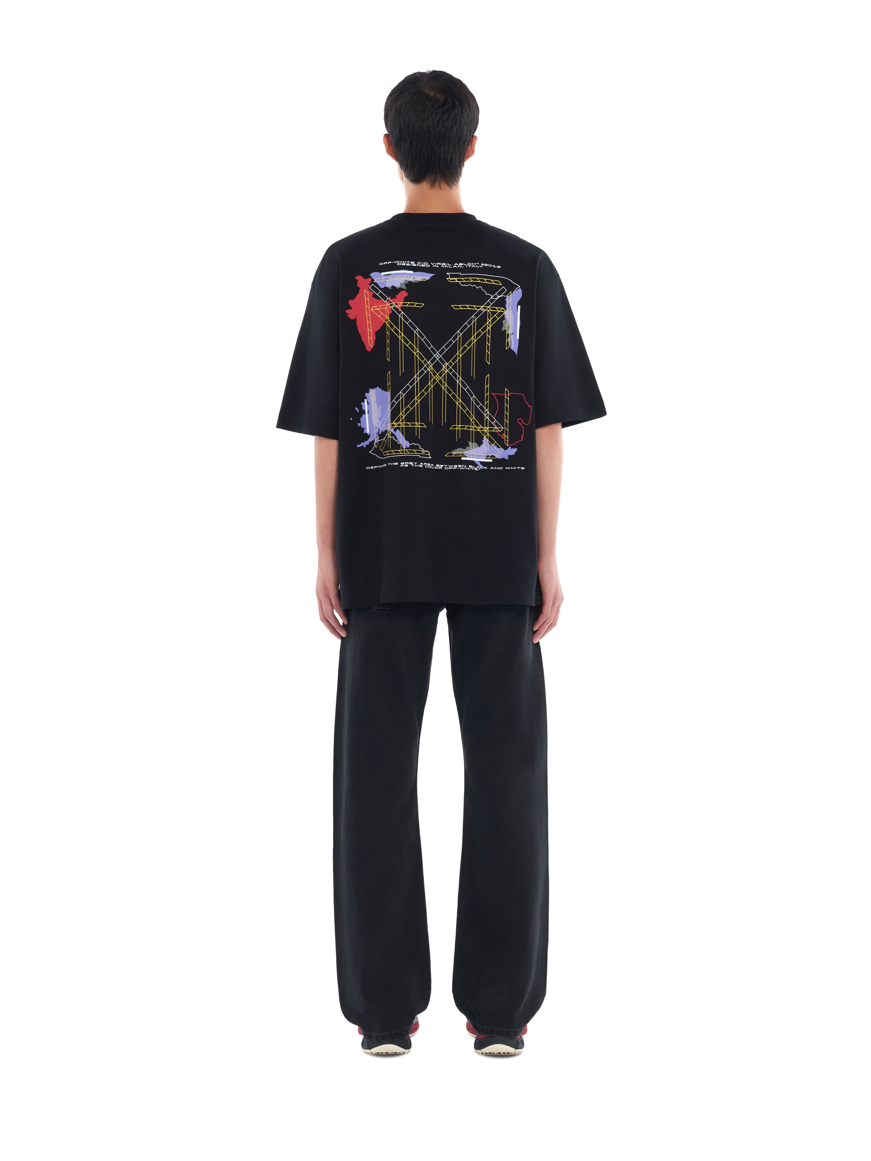 Archigeography Arrow Skate T-Shirt OFF WHITE Archigeography Arrow Skate T-Shirt BLACK 44MAA120F26J008