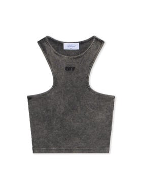 OFF WHITE Off Stamp Rib Rowing Logo Top MARBLE BLACK-BLACK OWAD086F25JER001