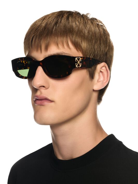 OFF WHITE Occhiali Da Sole Palmer Marrone Havana/Verde MARRONE OERI14ES25PLA001